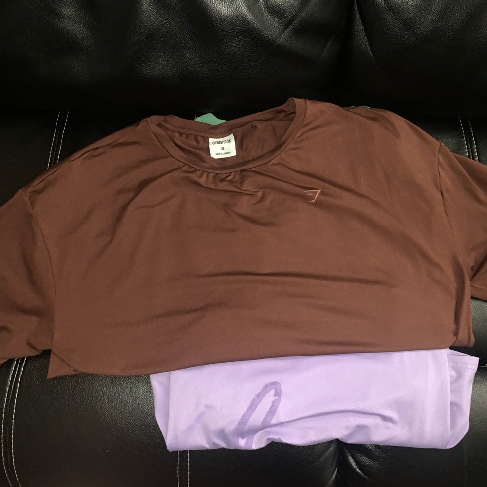 Gymshark Whitney oversized tee , buttery soft dri fit XL Lilac brown and green